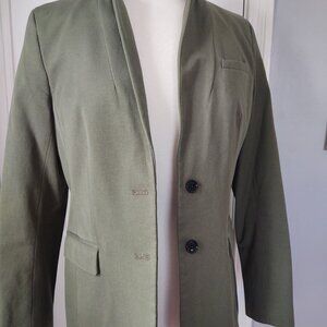 BANANA REPUBLIC LONG & LEAN WOMEN'S OLIVE GREEN BLAZER - SIZE 12